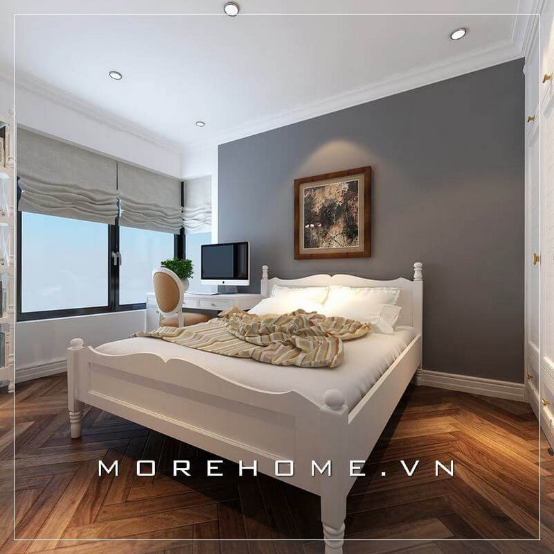 Giường ngủ màu trắng